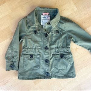 Carter’s green military jacket